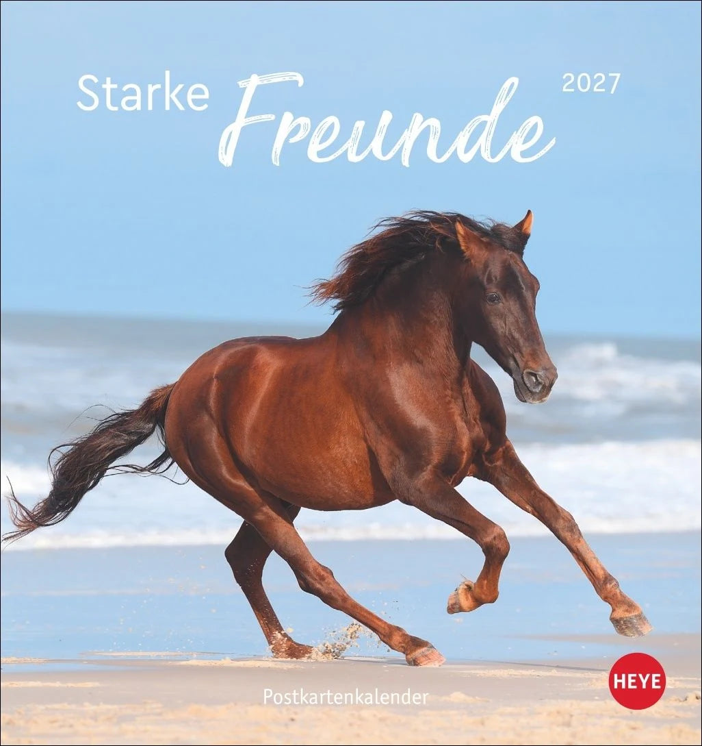 Postkartenkalender: Pferde Postkartenkalender 2027 - Starke Freunde