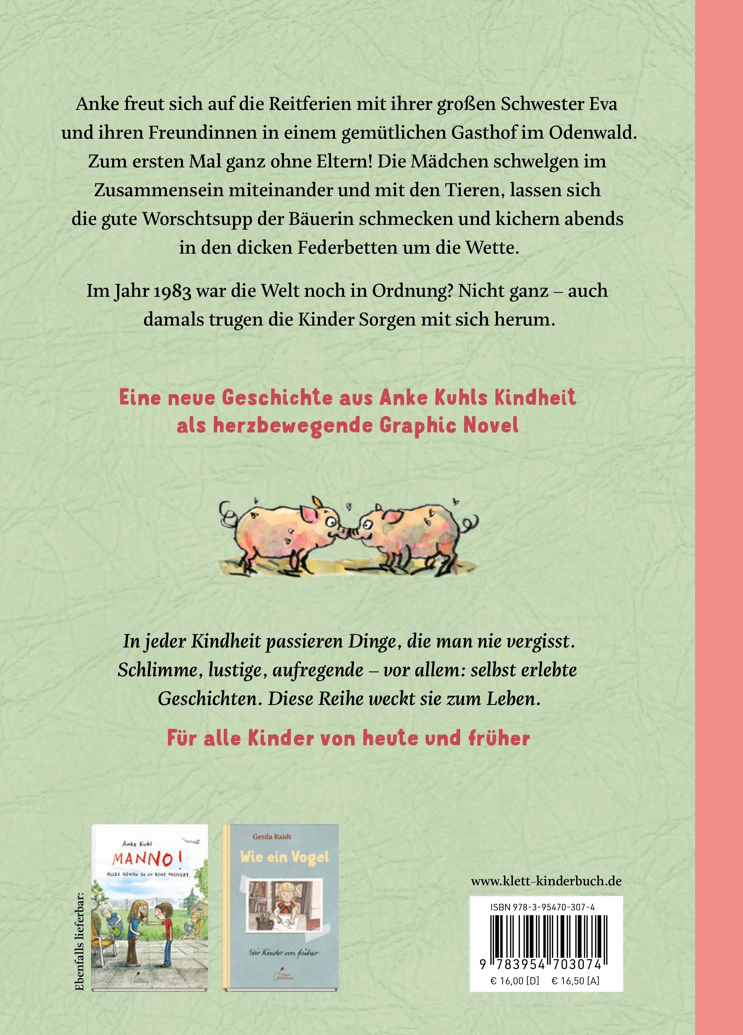 Buchrückseite von 'Pferde, Tränen, Lachanfälle | Unsere Woche im Ostertal' mit Klappentext - Gebundene Ausgabe