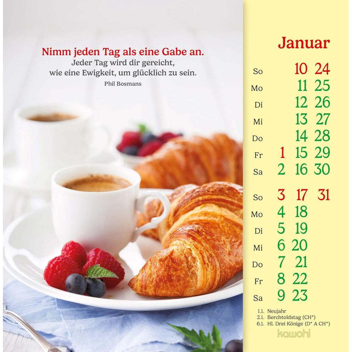 Phil Bosmans Postkartenkalender 2027 – Ansicht