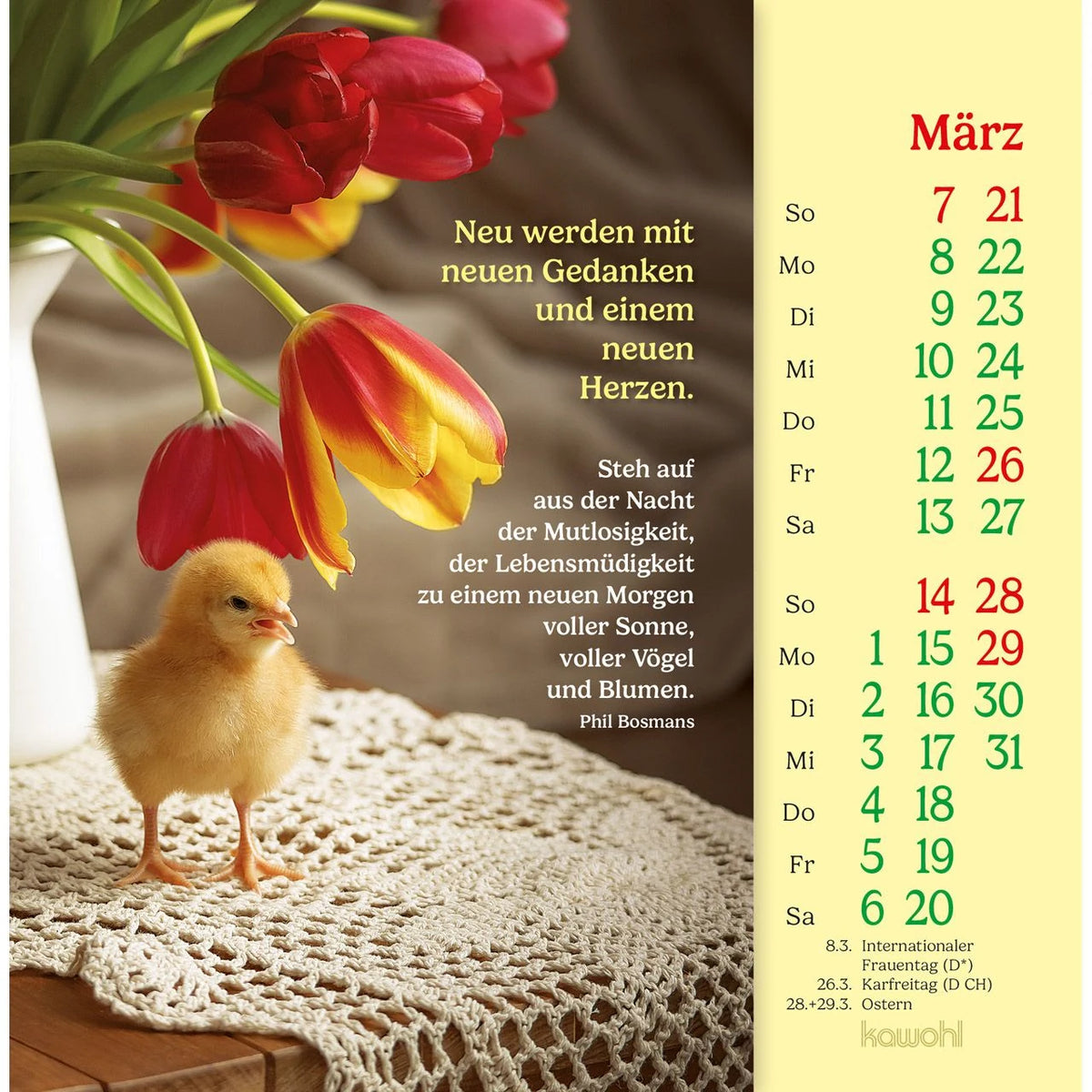 Phil Bosmans Postkartenkalender 2027 – Ansicht