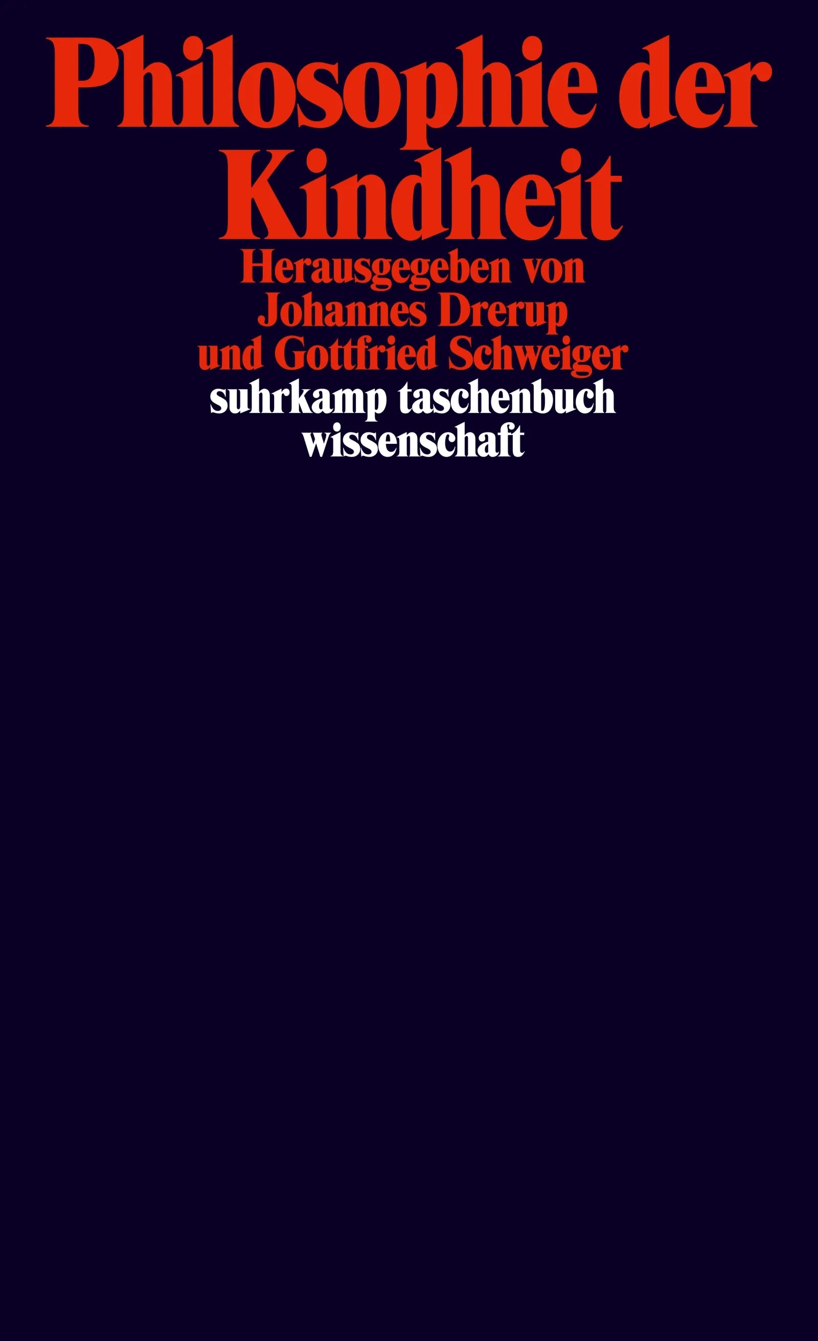 Cover: Philosophie der Kindheit (E-Book)