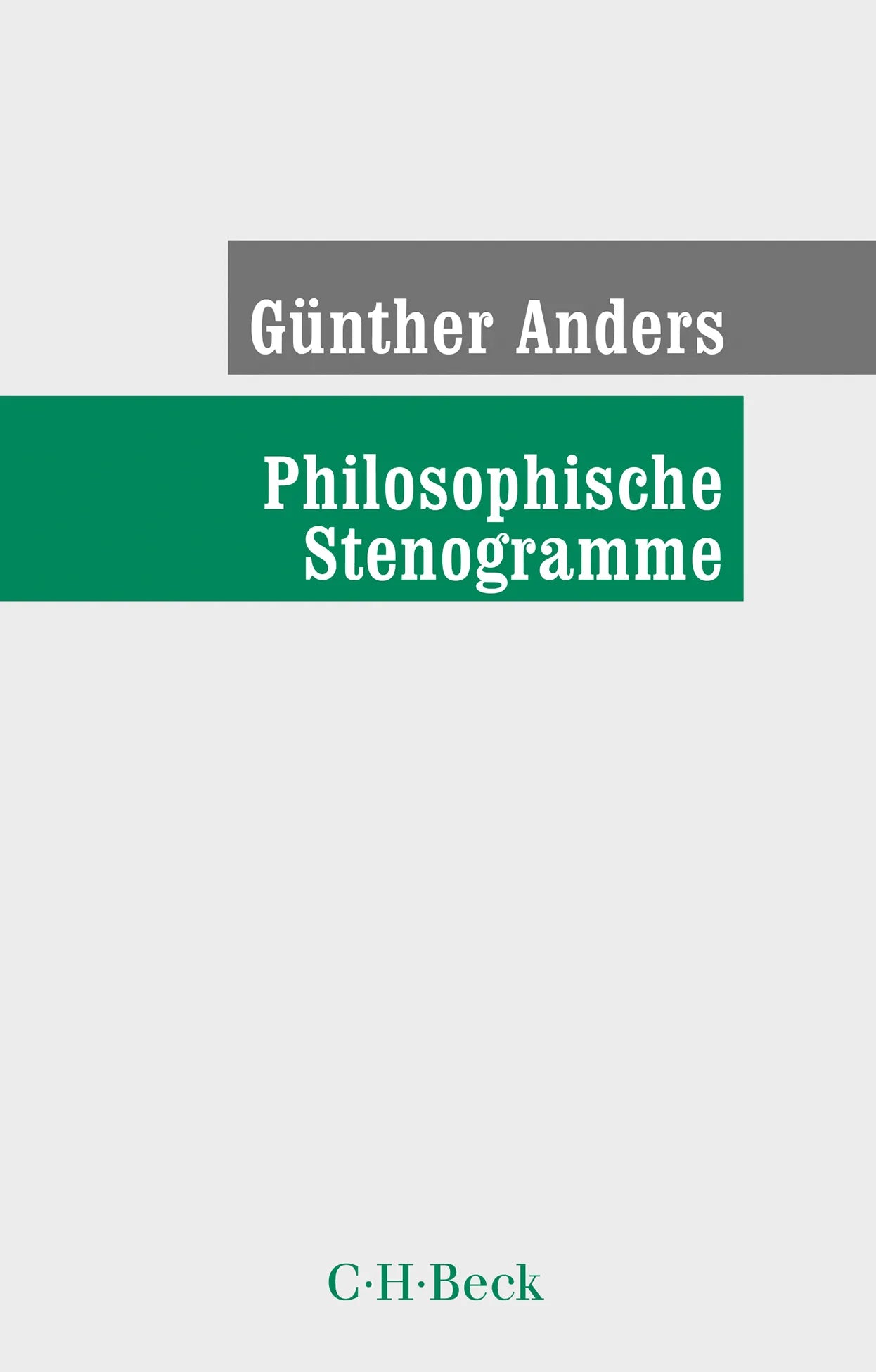 Buchcover von 'Philosophische Stenogramme' - Taschenbuch von Günther Anders