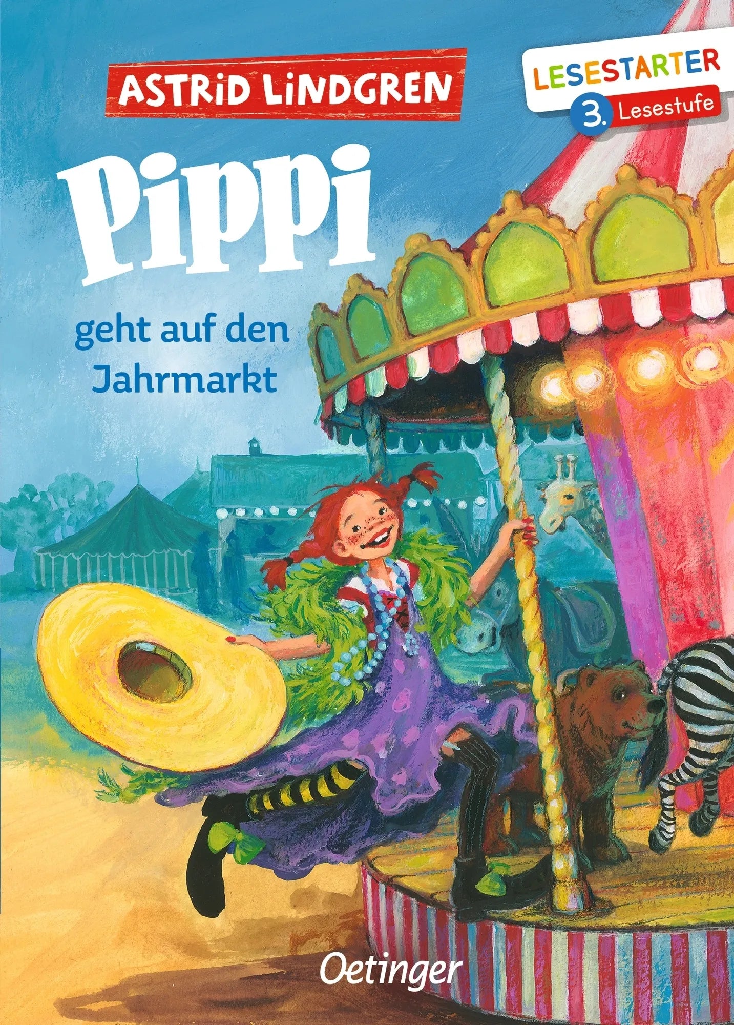 Buchcover von 'Pippi geht auf den Jahrmarkt' - Gebundene Ausgabe von Astrid Lindgren