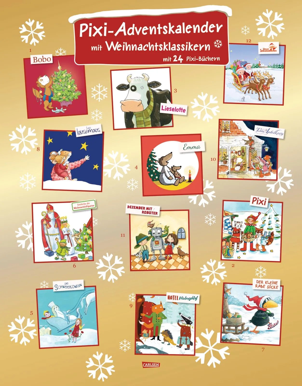 Cover: Pixi Adventskalender GOLD 2026 (Buch) von Diverse