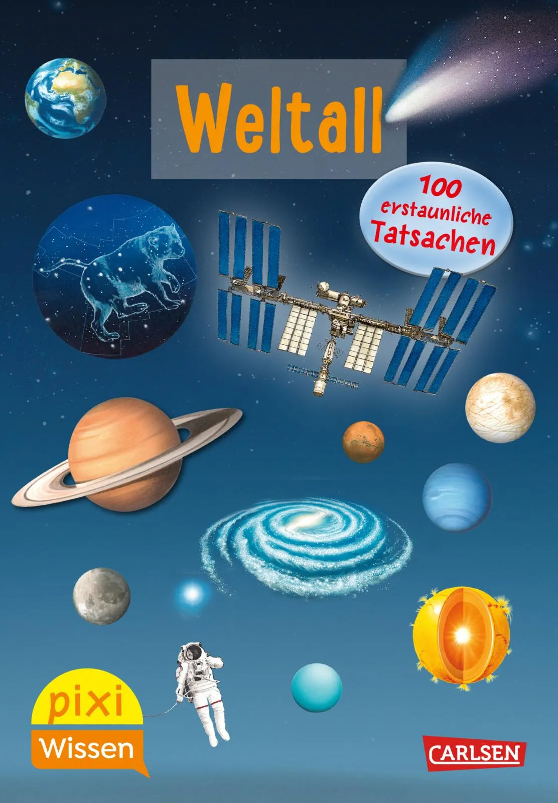 Buchcover von 'Pixi Wissen 56: Weltall. 100 erstaunliche Tatsachen' - Taschenbuch von Hanna Sörensen
