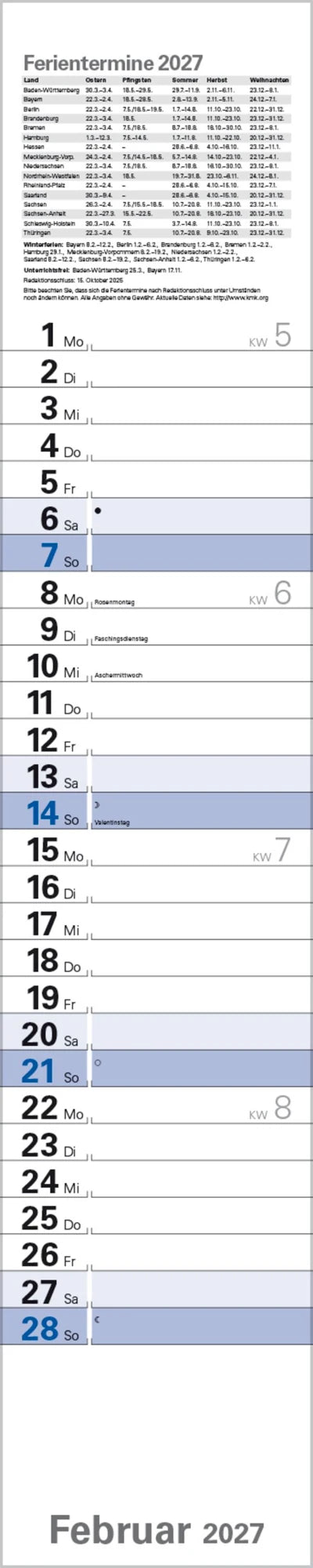 Planer Blau 2027 – Ansicht