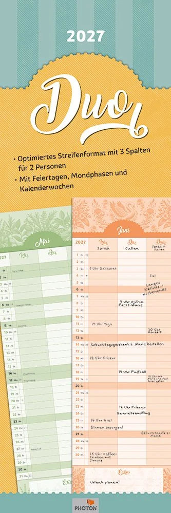 Familienplaner: Planer "DUO" Kalender 2027