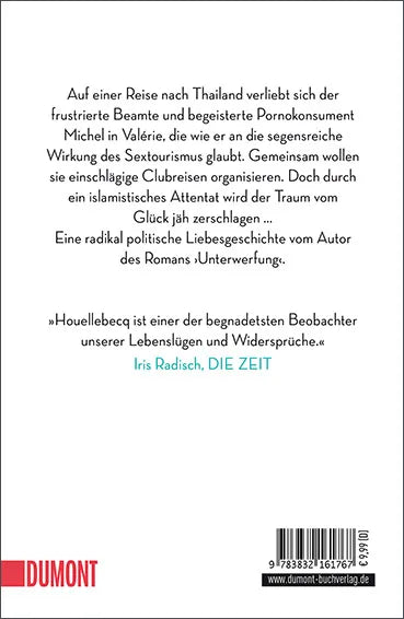 Buchrückseite von 'Plattform' mit Klappentext - Taschenbuch