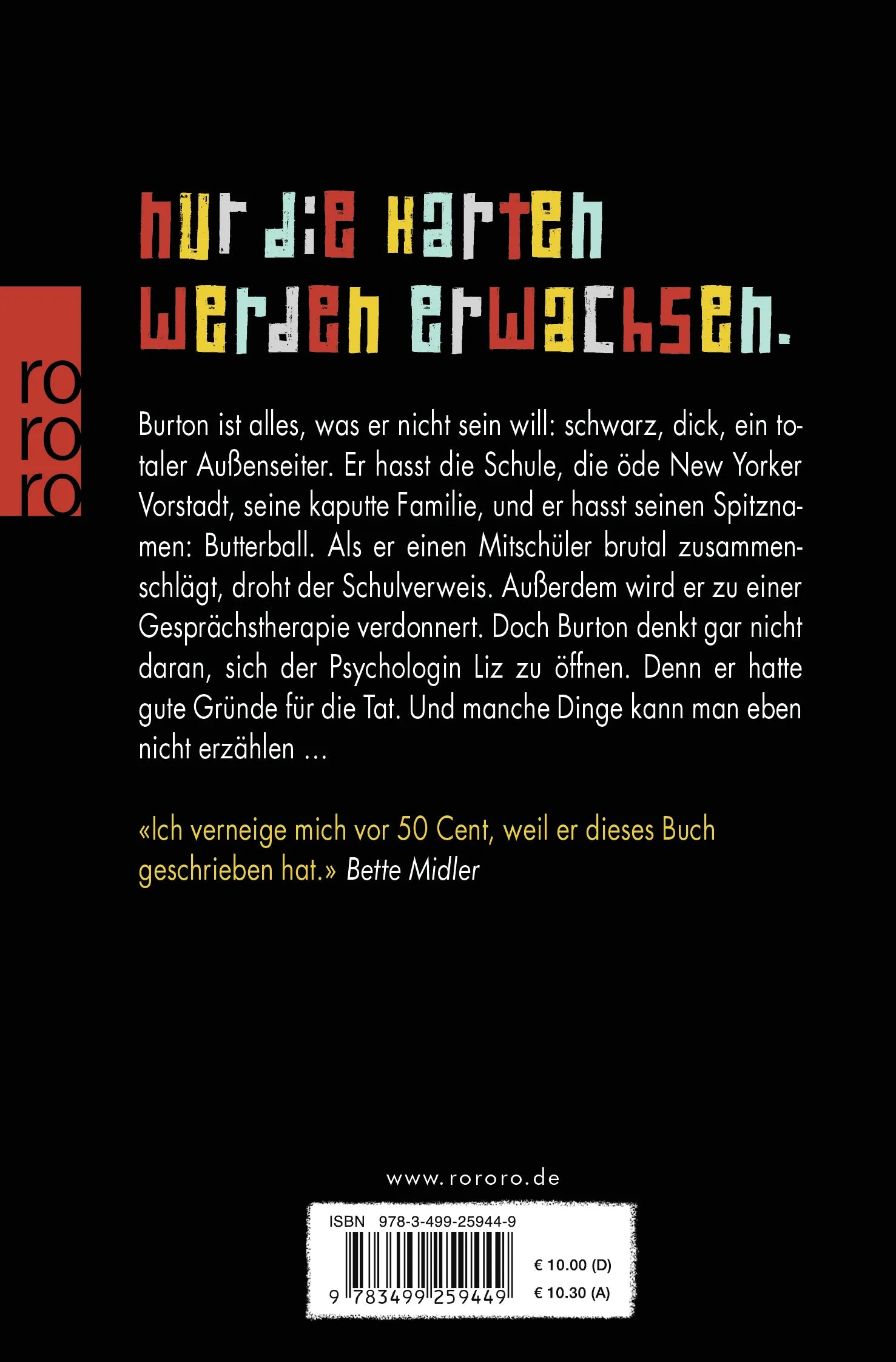 Buchrückseite von 'Playground' mit Klappentext - Taschenbuch