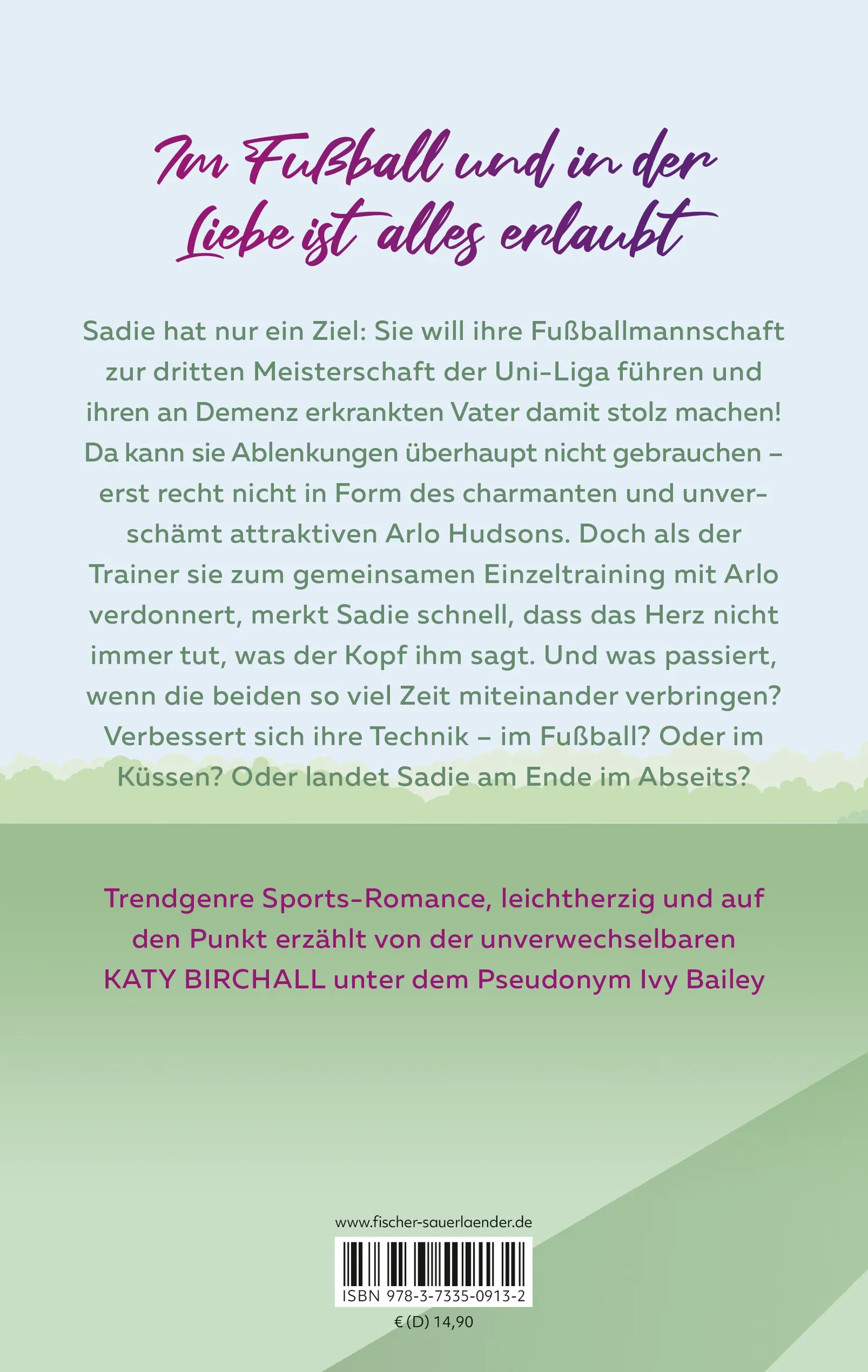Buchrückseite von 'Playing the Field' mit Klappentext - Paperback