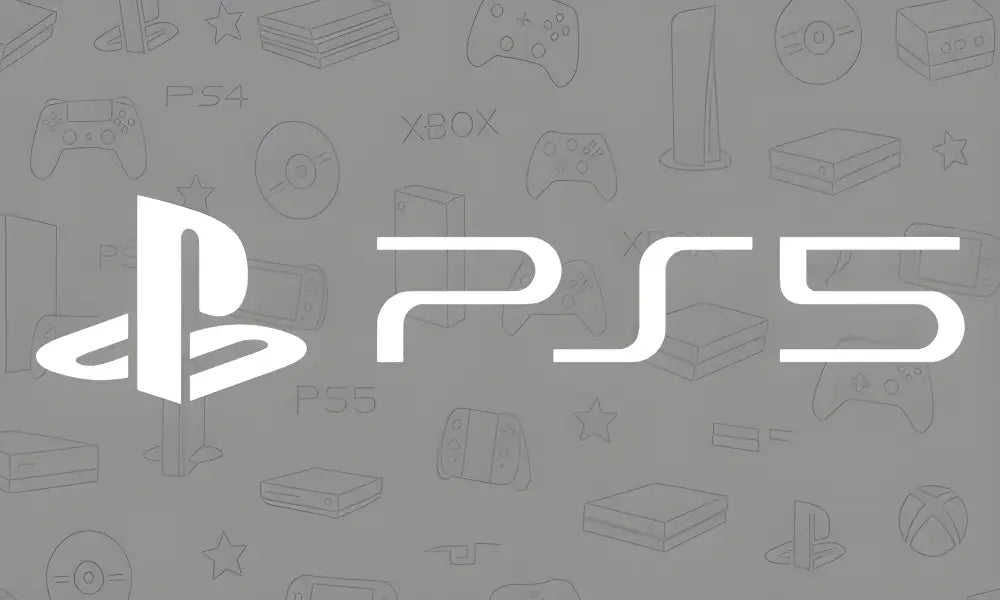 PlayStation 5 Logo Hintergrund für die PS5 Spiele Kollektion Übersicht im Online-Shop.