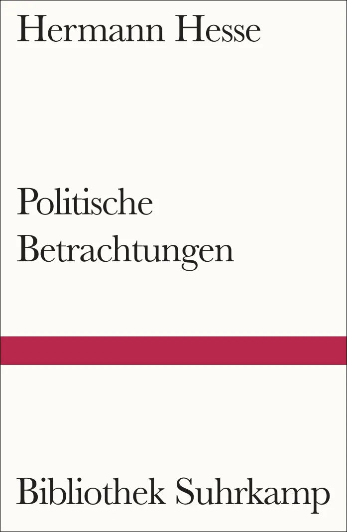 Buchcover von 'Politische Betrachtungen' - Taschenbuch von Hermann Hesse