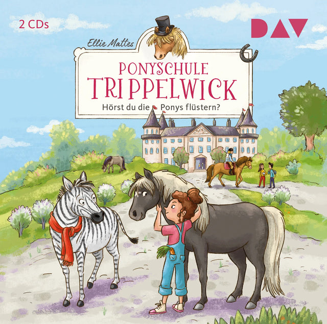 Buchcover von 'Ponyschule Trippelwick – Teil 1: Hörst du die Ponys flüstern?' - Hörbuch (CD) von Ellie Mattes