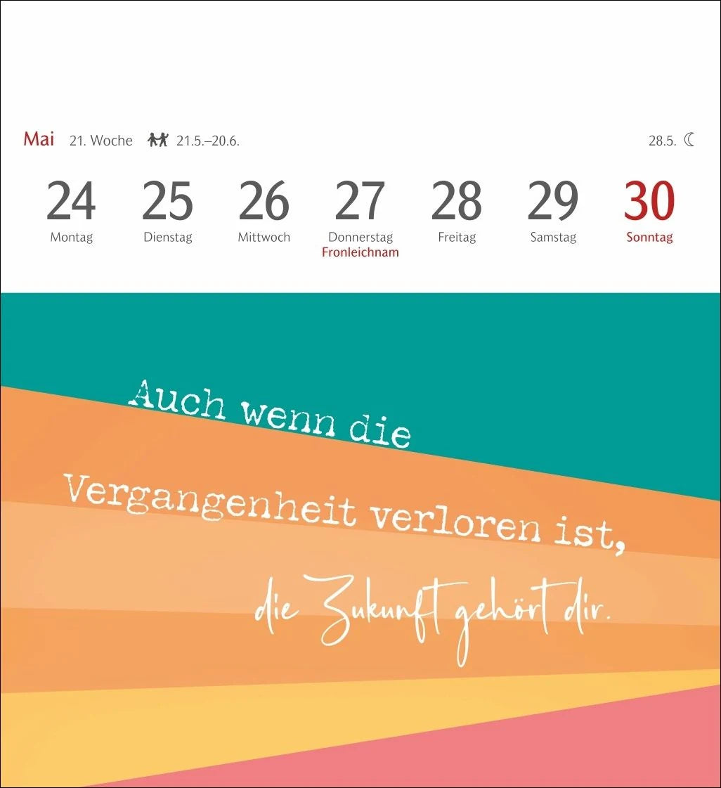 Positive-Sprüche-Kalender Postkartenkalender 2027 - mit 53 Postkarten – Ansicht
