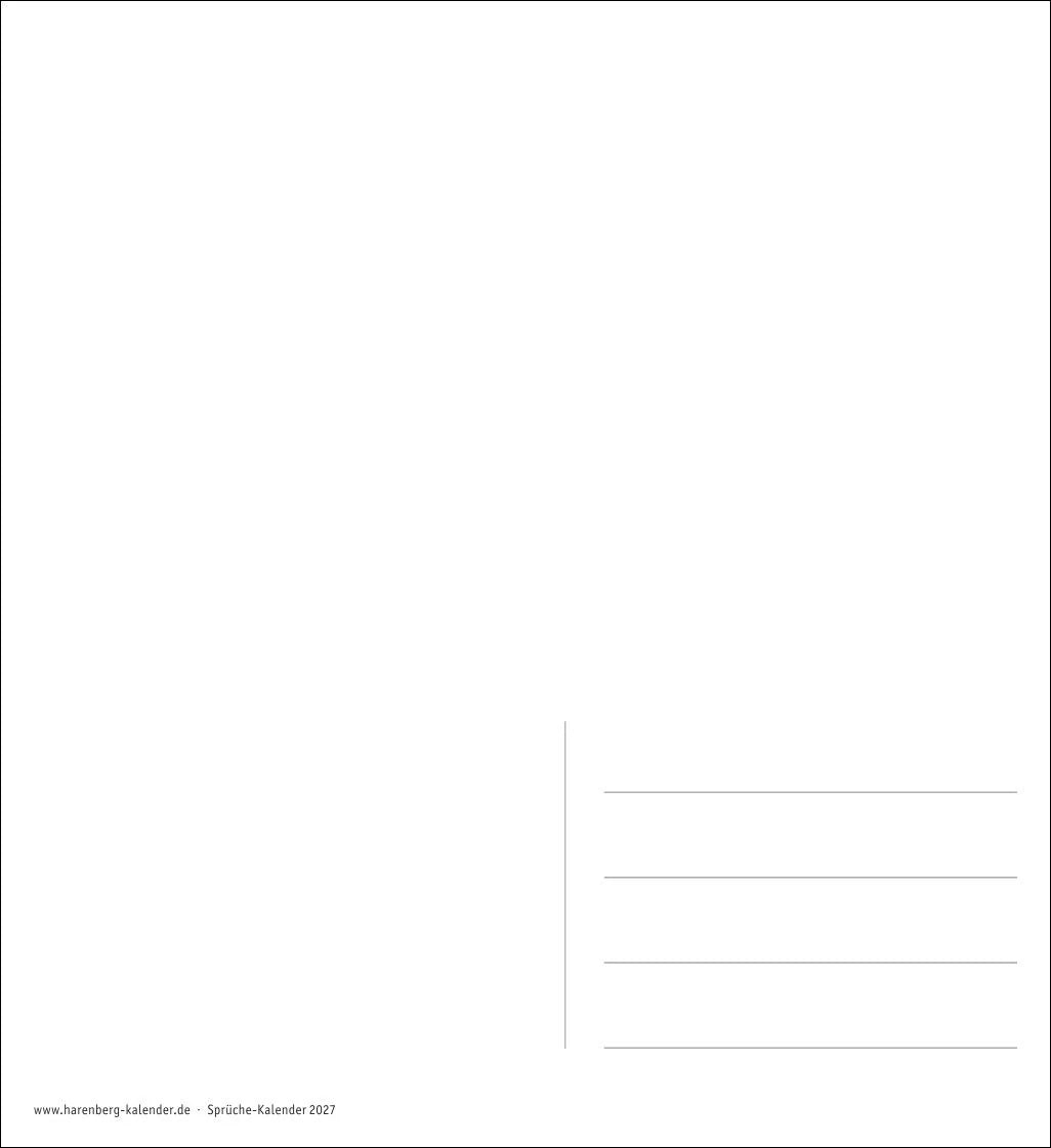 Positive-Sprüche-Kalender Postkartenkalender 2027 - mit 53 Postkarten – Ansicht
