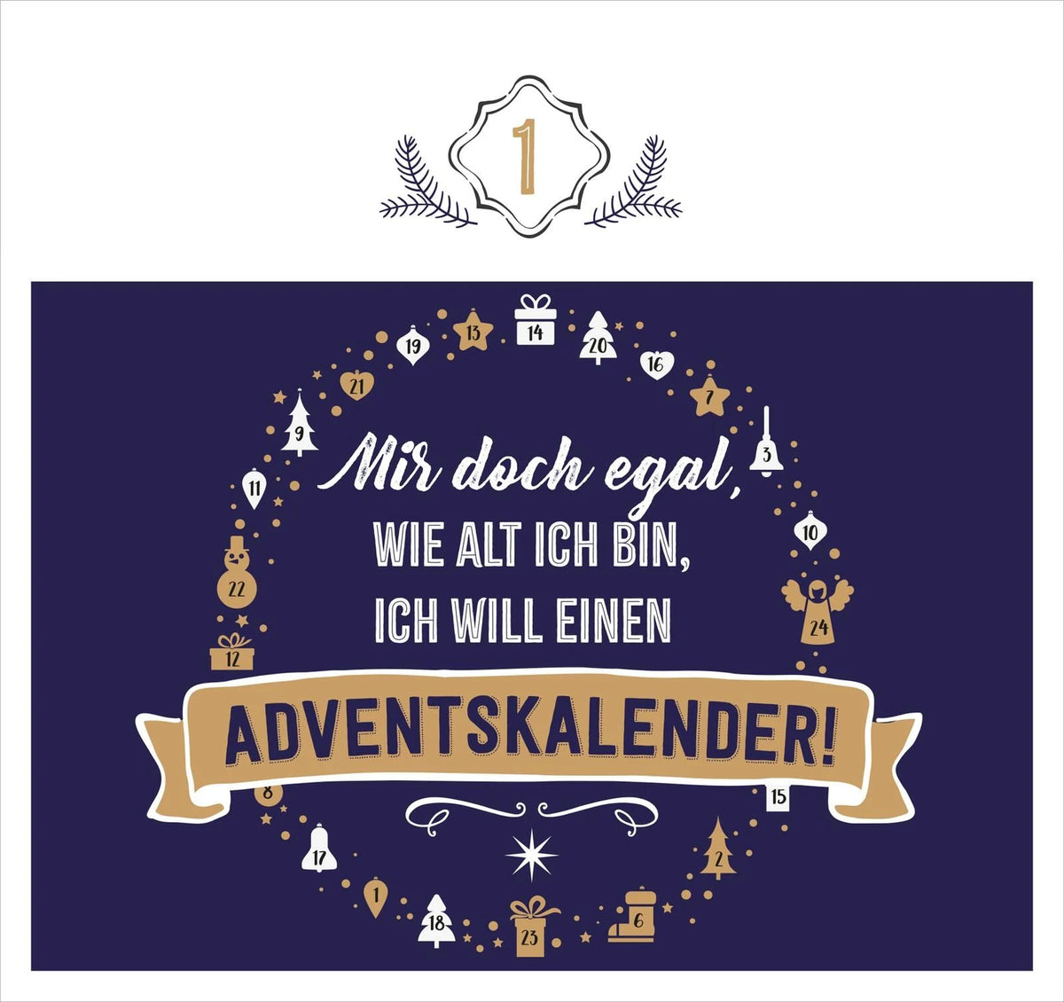 Postkarten-Adventskalender. Bitte lassen Sie Ihr Gebäck nicht unbeaufsichtigt! – Ansicht