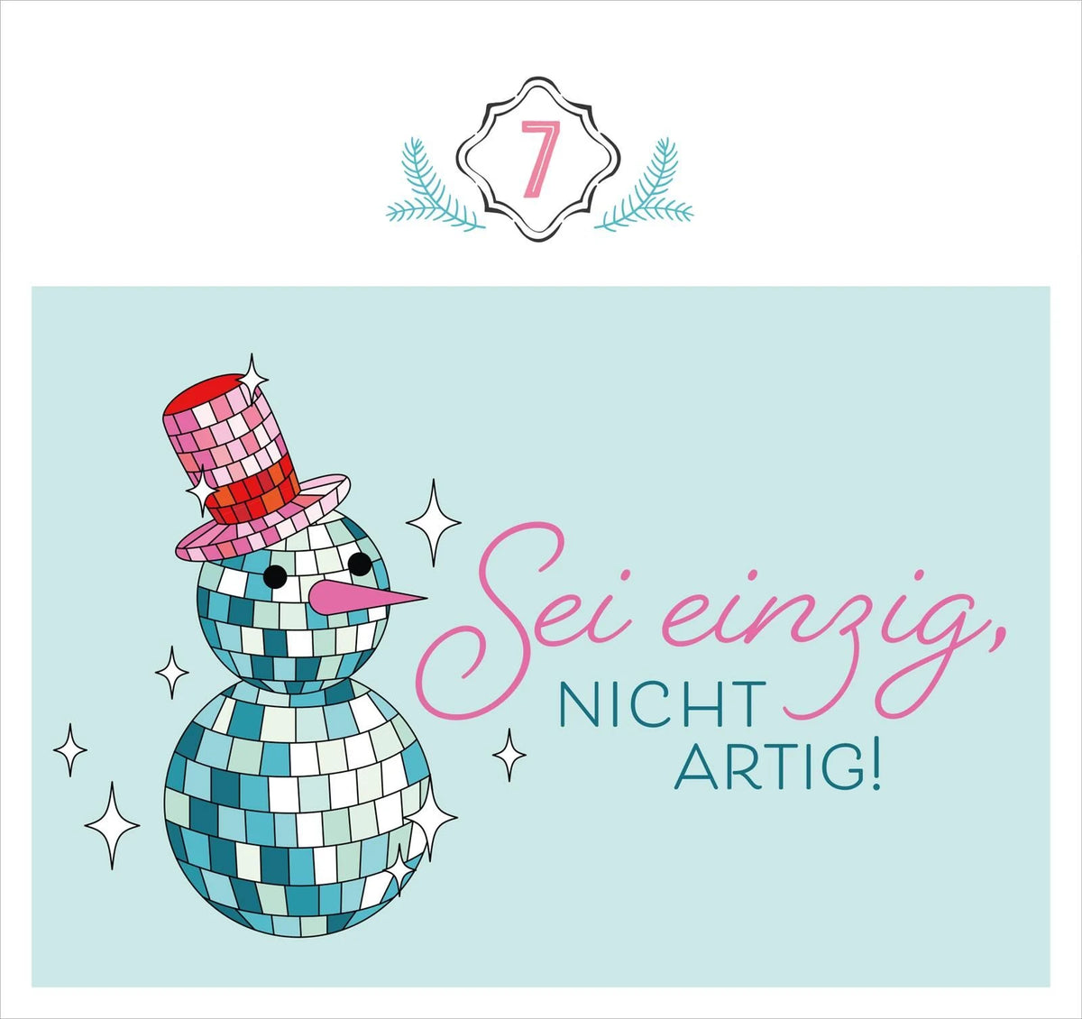 Postkarten-Adventskalender. Bitte lassen Sie Ihr Gebäck nicht unbeaufsichtigt! – Ansicht