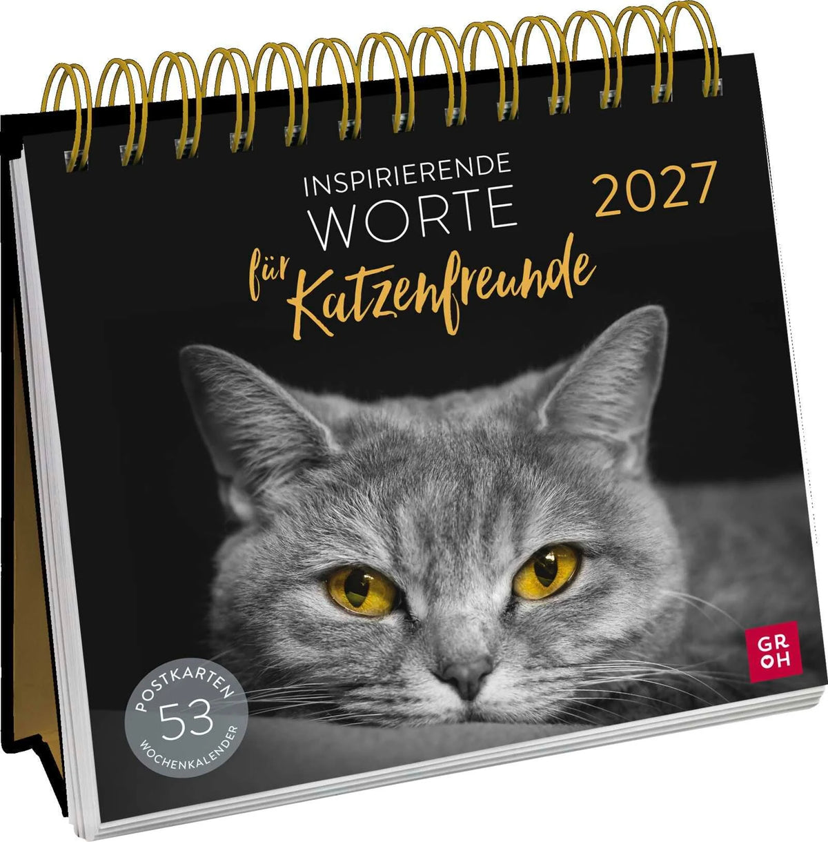 Postkartenkalender: Postkartenkalender 2027: Inspirierende Worte für Katzenfreunde