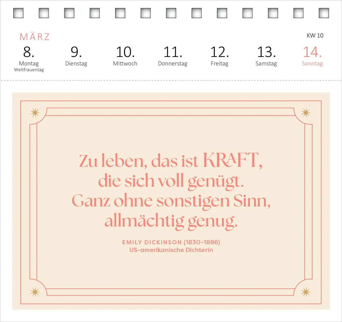 Postkartenkalender Der Literaturkalender 2027 – Ansicht