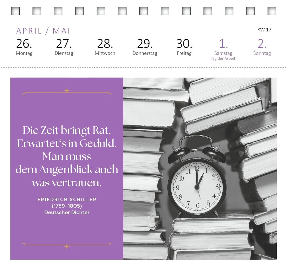 Postkartenkalender Der Literaturkalender 2027 – Ansicht