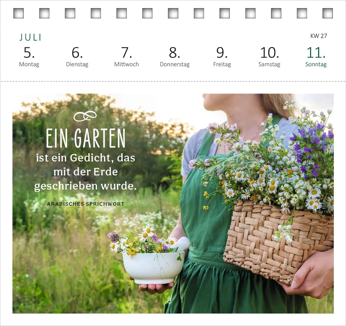 Postkartenkalender Gartenglück 2027 – Ansicht