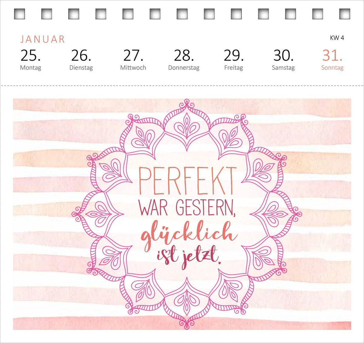Postkartenkalender Glücksmantras 2027 – Ansicht