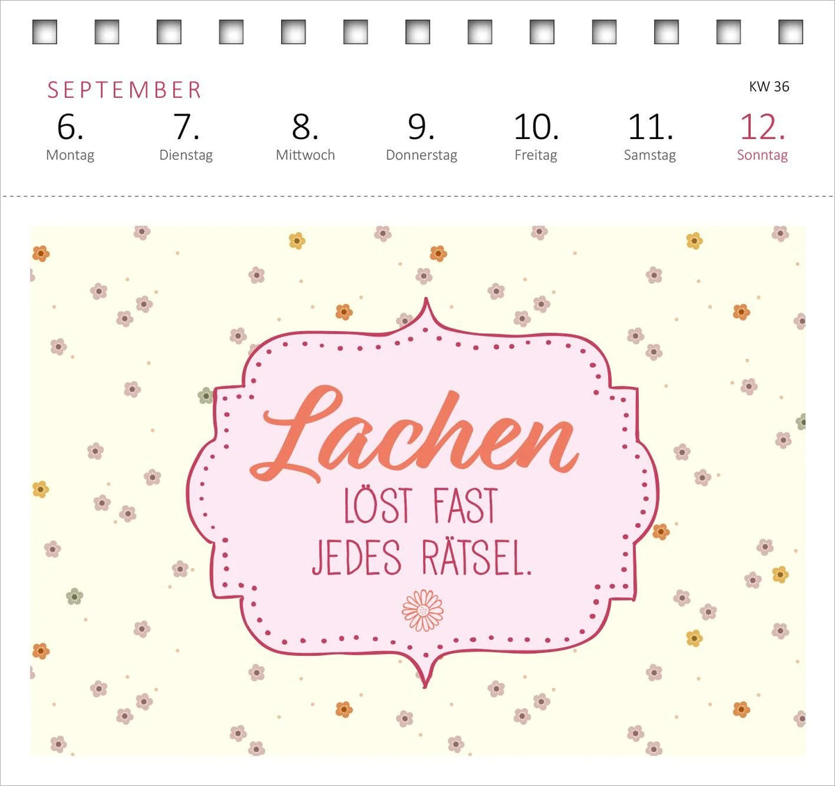 Postkartenkalender Glücksmantras 2027 – Ansicht
