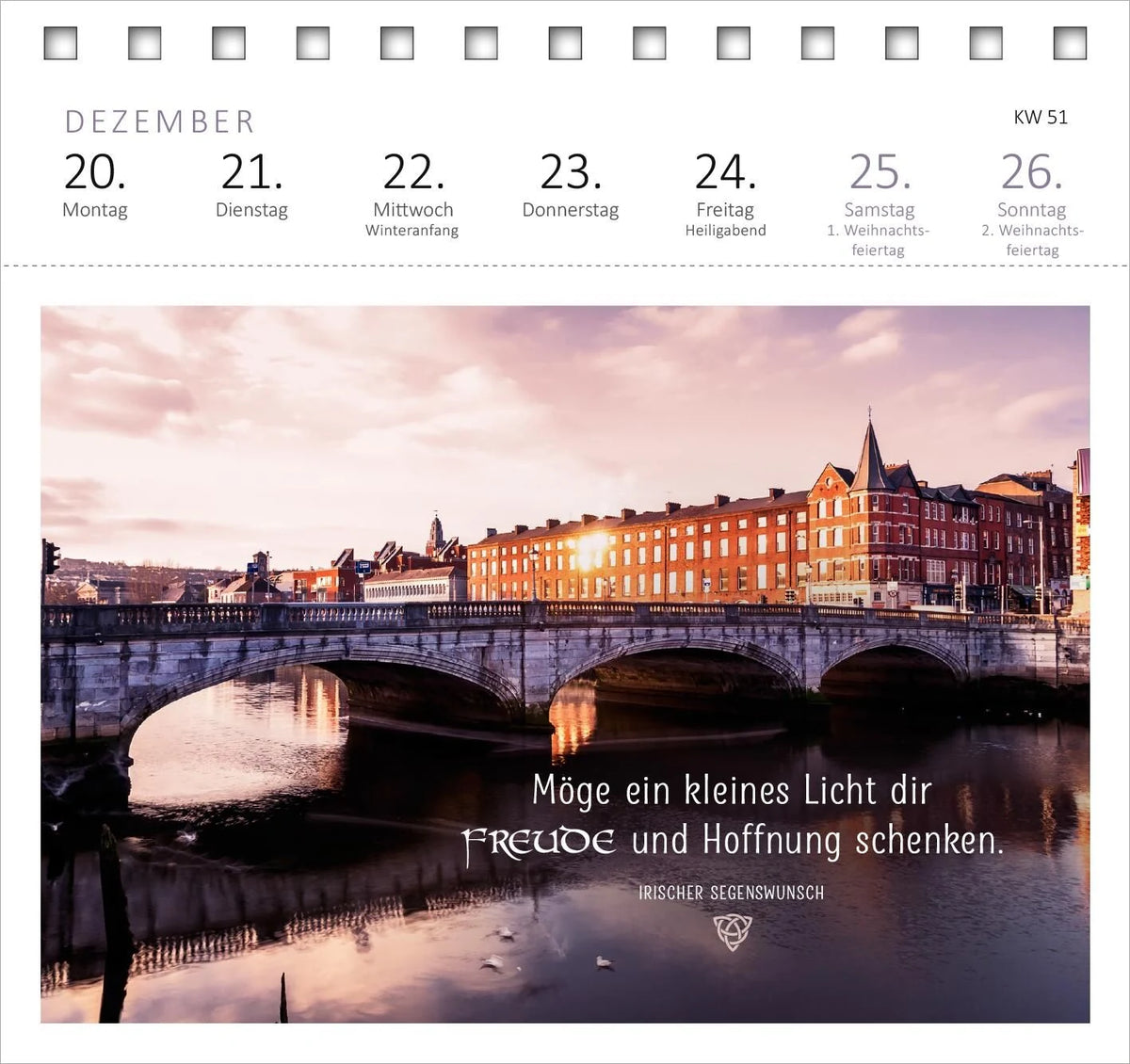 Postkartenkalender Irische Segenswünsche 2027 – Ansicht