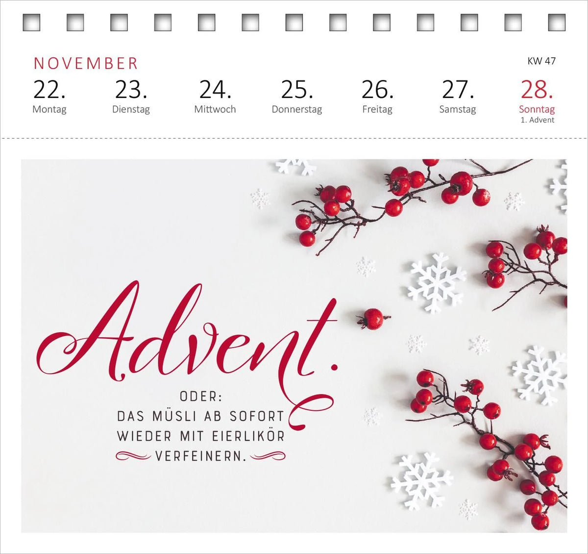 Postkartenkalender Vom Rande des Wahnsinns aus kenne ich den Weg, danke. 2027 – Ansicht
