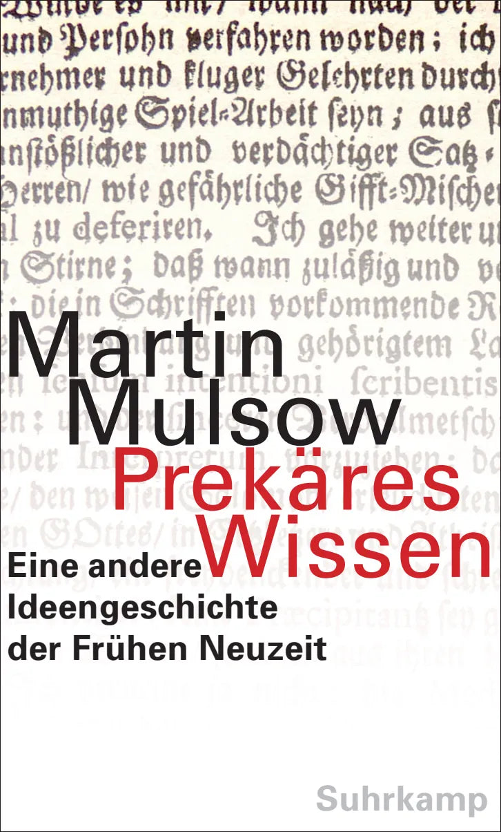 Buchcover von 'Prekäres Wissen' - Gebundene Ausgabe von Martin Mulsow