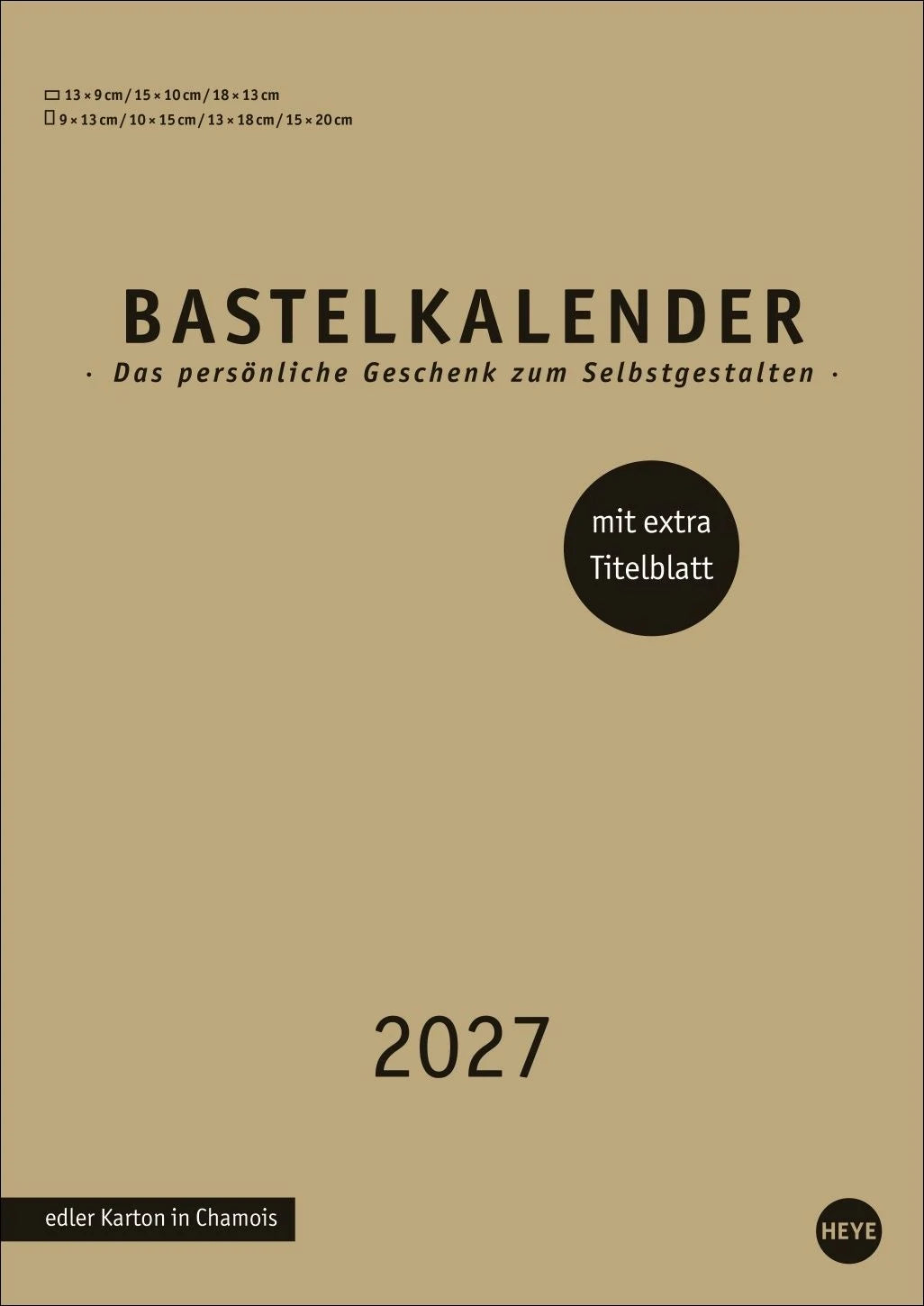 Bastelkalender: Premium-Bastelkalender gold A4 2027