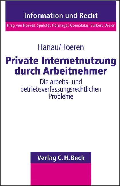 Buchcover von 'Private Internetnutzung durch Arbeitnehmer' - Taschenbuch von Peter Hanau