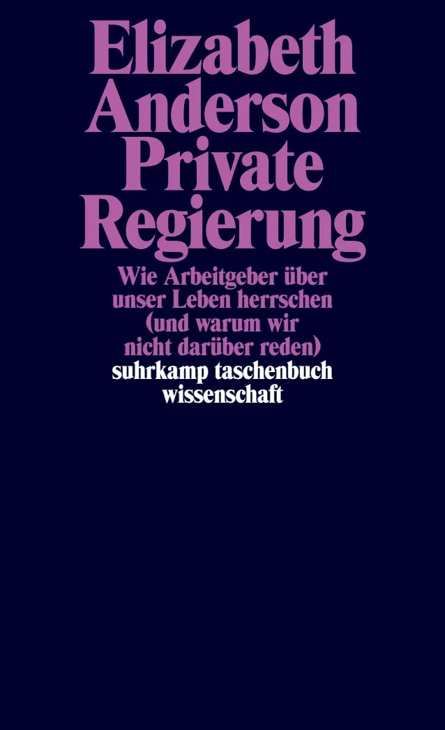 Buchcover von 'Private Regierung' - Taschenbuch von Elizabeth Anderson