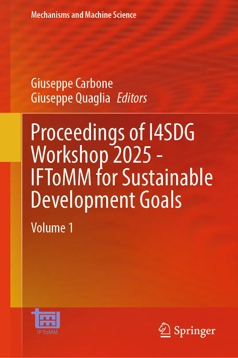 Cover: Proceedings of I4SDG Workshop 2025 - IFToMM for Sustainable Development Goals (E-Book)