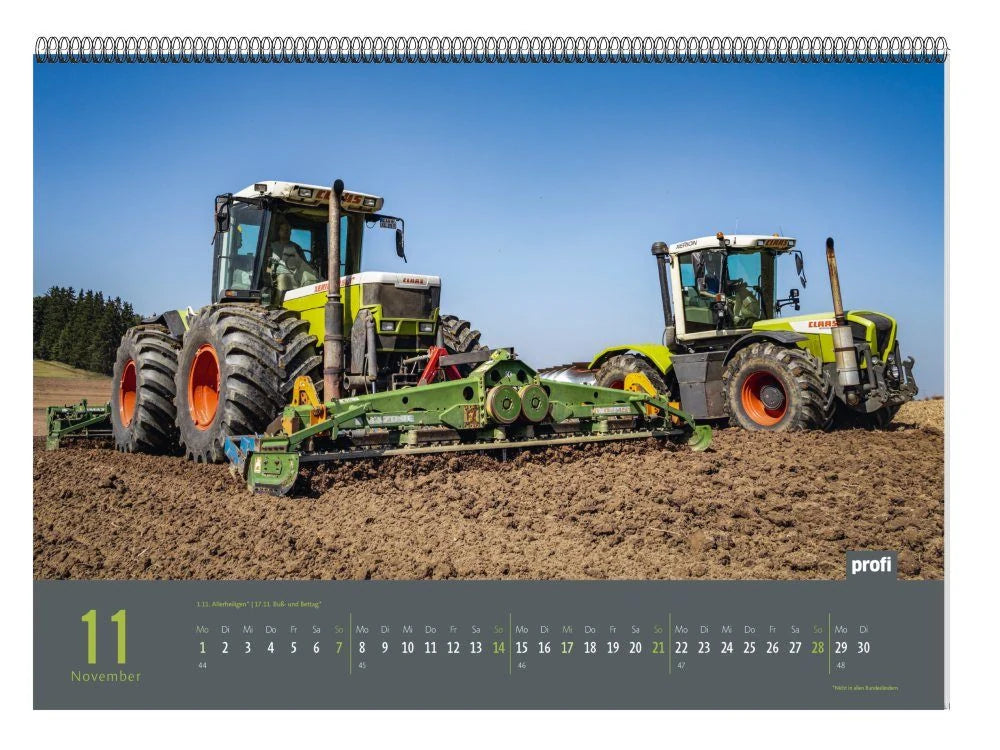 profi Landtechnikkalender 2027 – Ansicht