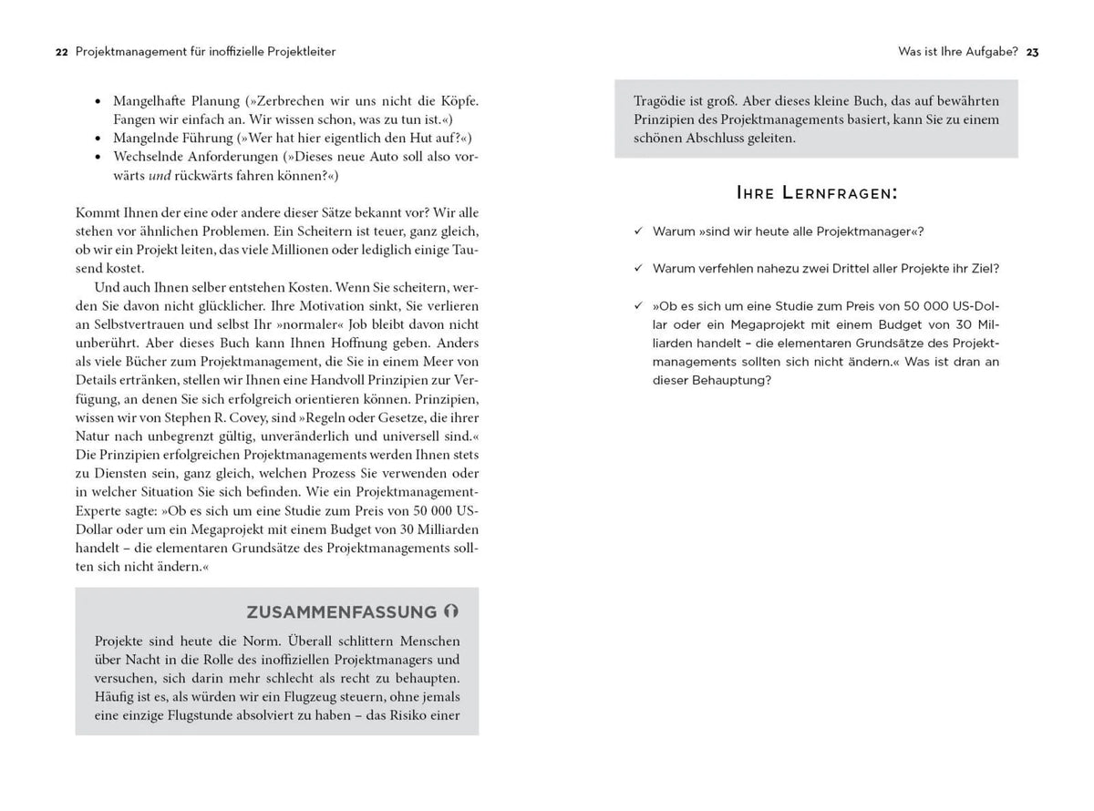 Detailansicht: Projektmanagement für inoffizielle Projektleiter (Taschenbuch)