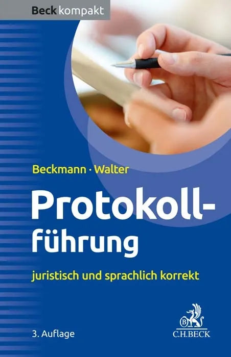Cover: Protokollführung (E-Book) von Edmund Beckmann
