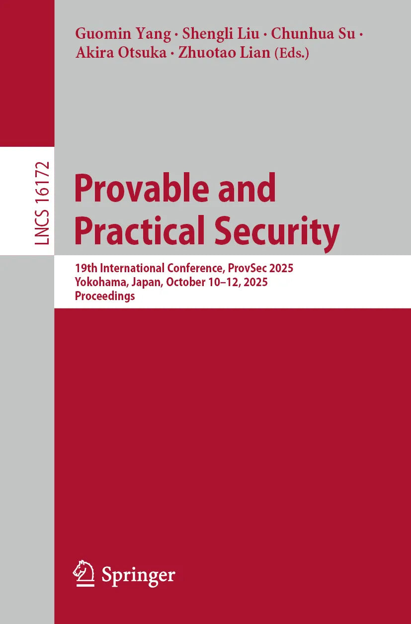 Cover: Provable and Practical Security (E-Book)