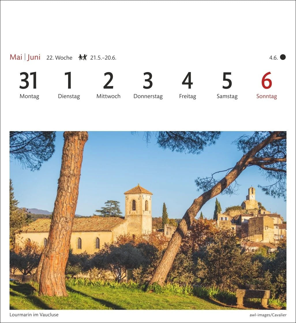 Provence Sehnsuchtskalender 2027 - Wochenkalender mit 53 Postkarten – Ansicht