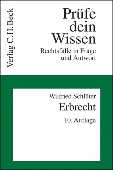 Buchcover von 'Prüfe dein Wissen / Erbrecht' - Taschenbuch von Wilfried Schlüter