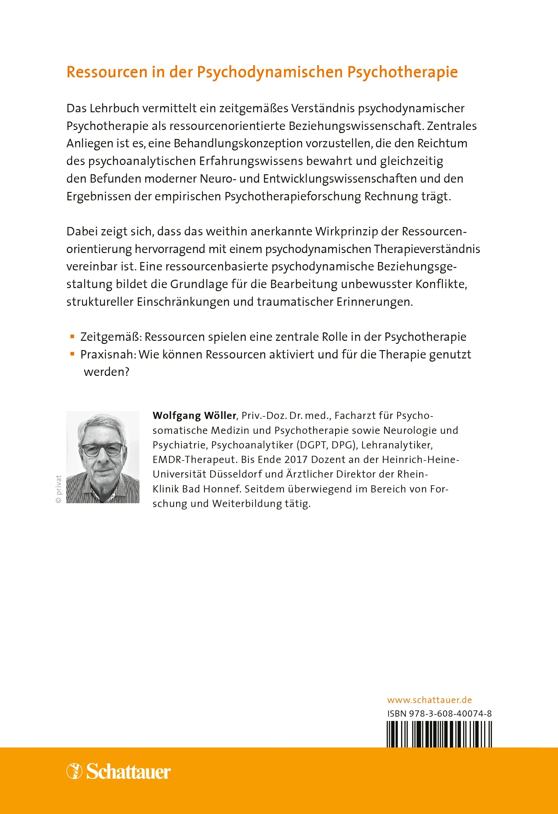 Buchrückseite von 'Psychodynamische Psychotherapie' mit Klappentext - Gebundene Ausgabe