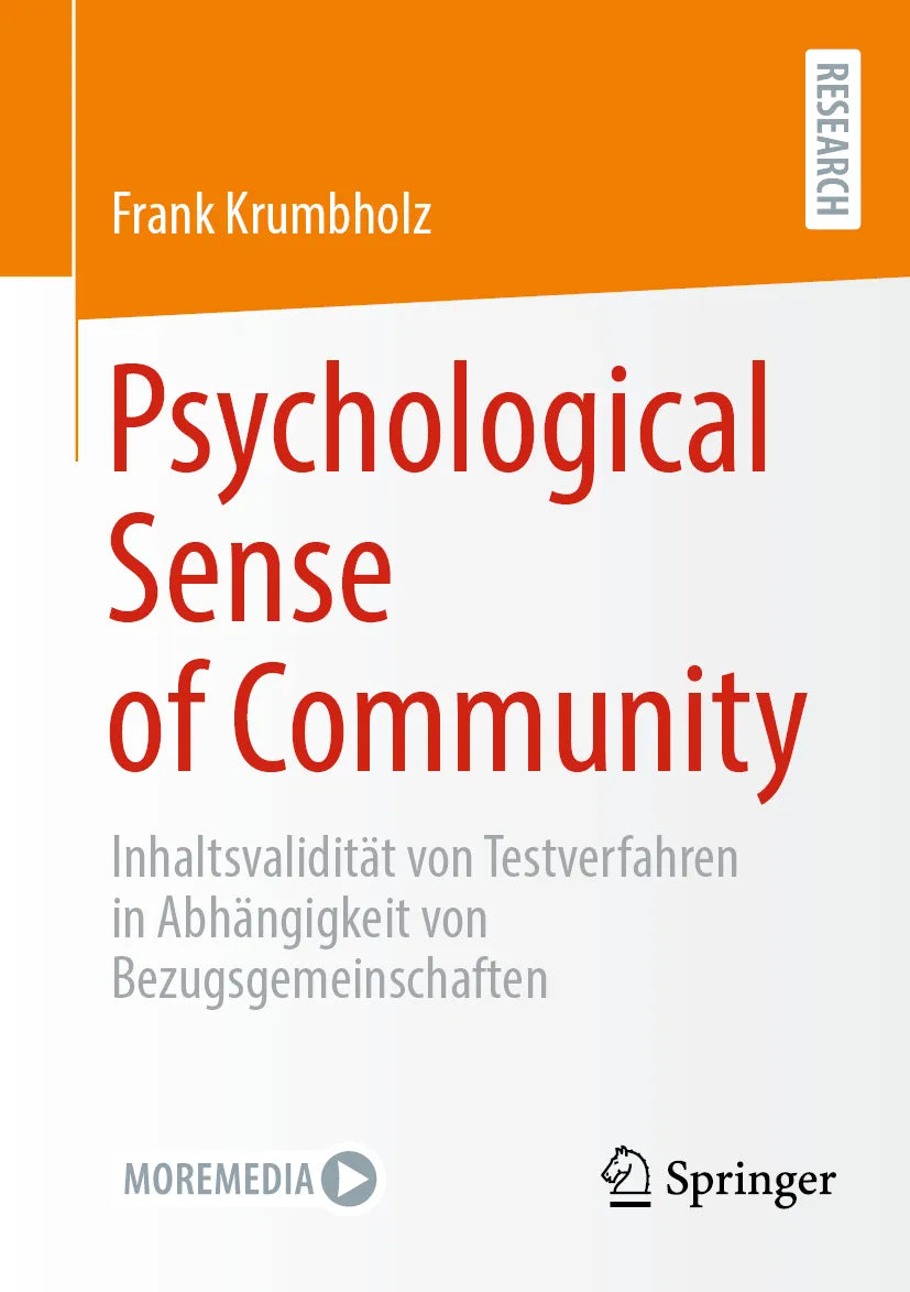 Cover: Psychological Sense of Community (E-Book) von Frank Krumbholz
