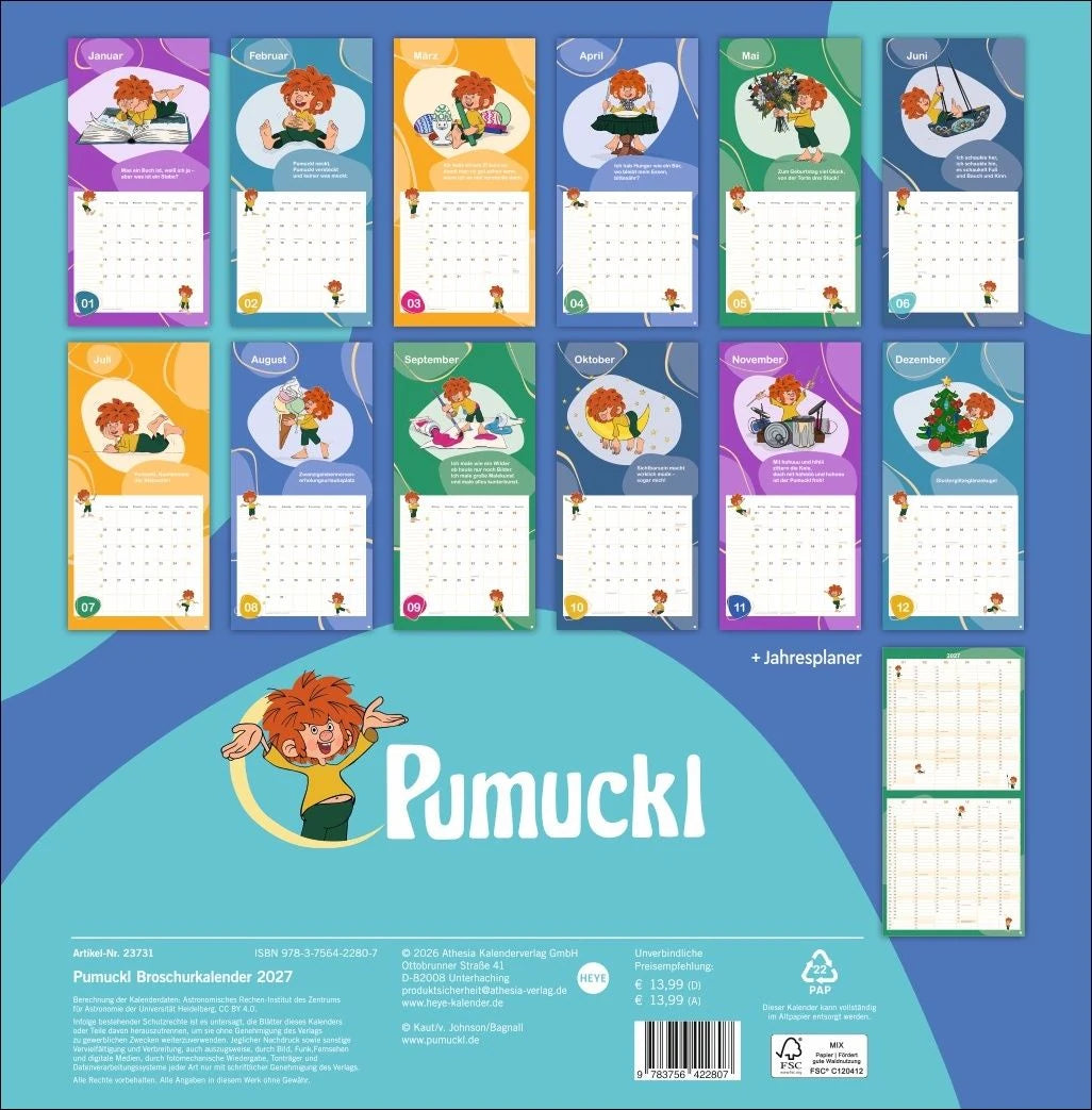 Pumuckl Broschurkalender 2027 – Ansicht