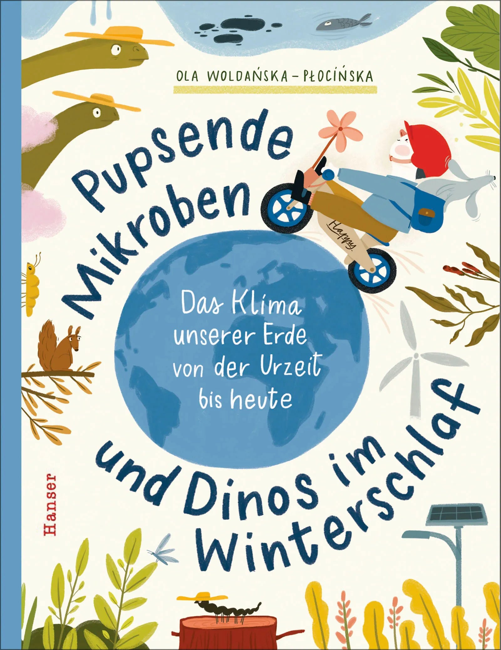 Buchcover von 'Pupsende Mikroben und Dinos im Winterschlaf' - Gebundene Ausgabe von Ola Woldańska-Płocińska