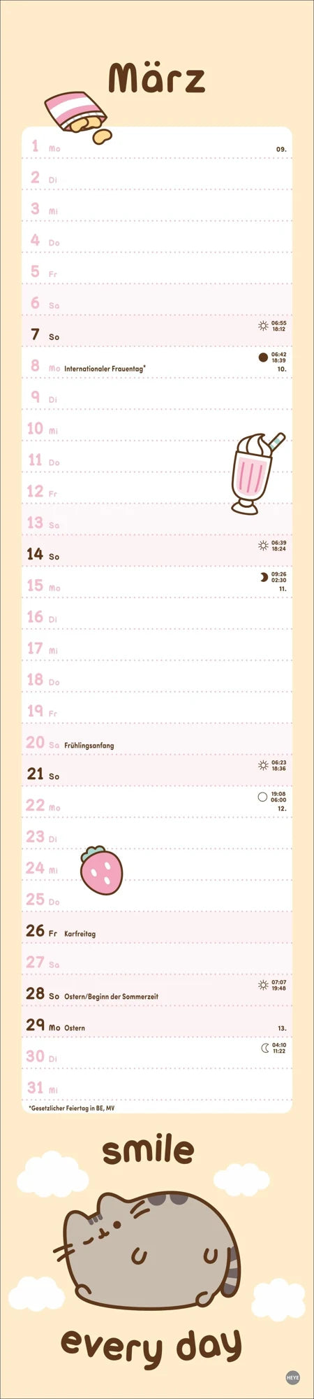 Pusheen Langplaner 2027 – Ansicht