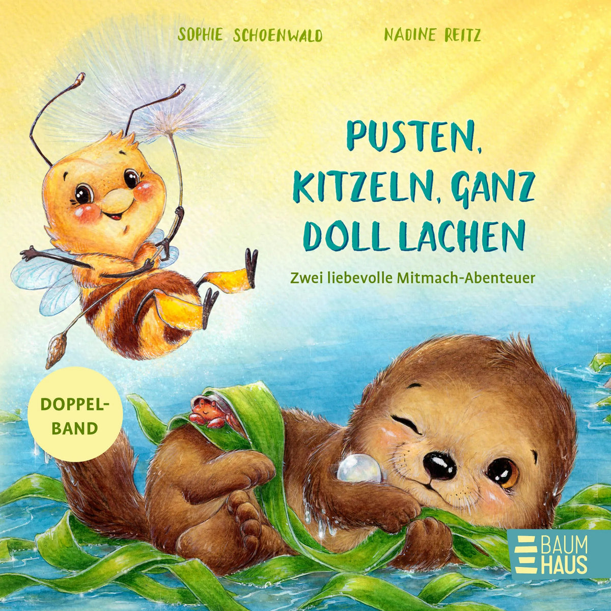 Cover: Pusten, kitzeln, ganz doll lachen - Zwei liebevolle Mitmach-Abenteuer (Hardcover) von Sophie Schoenwald
