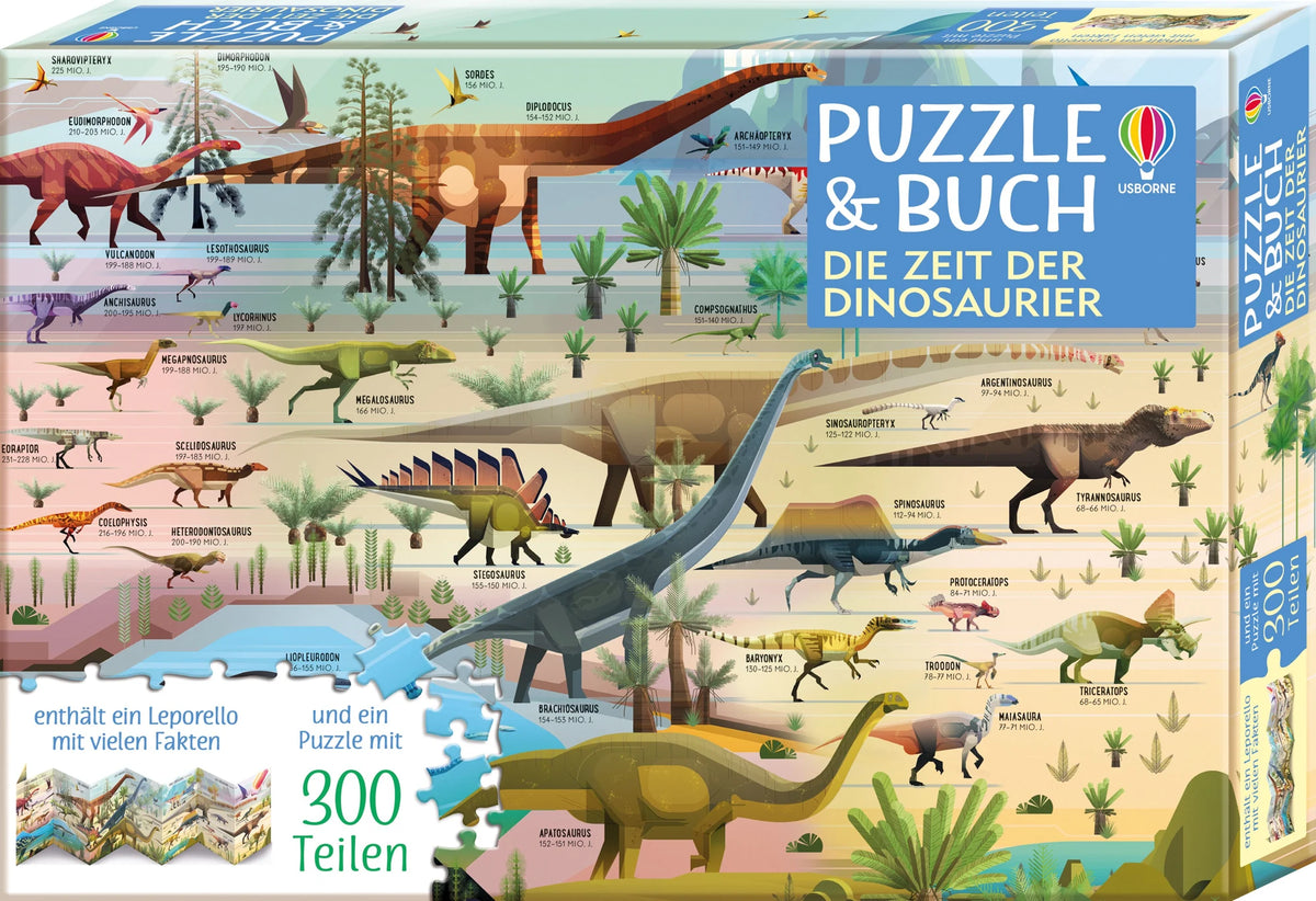 Puzzle: Puzzle & Buch: Die Zeit der Dinosaurier