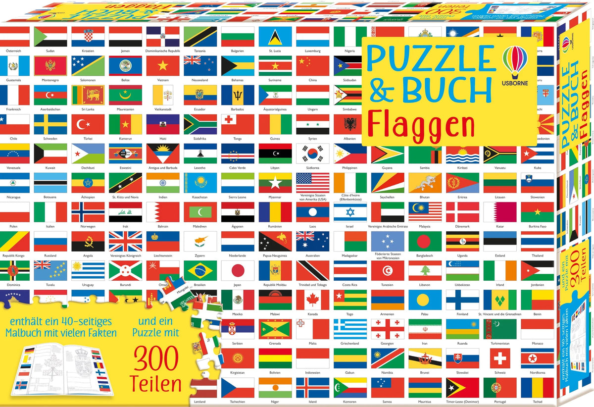 Puzzle: Puzzle & Buch: Flaggen