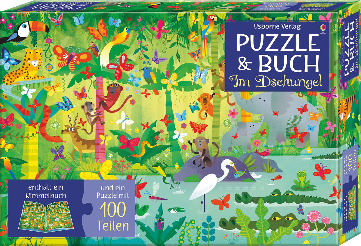 Puzzle: Puzzle & Buch: Im Dschungel