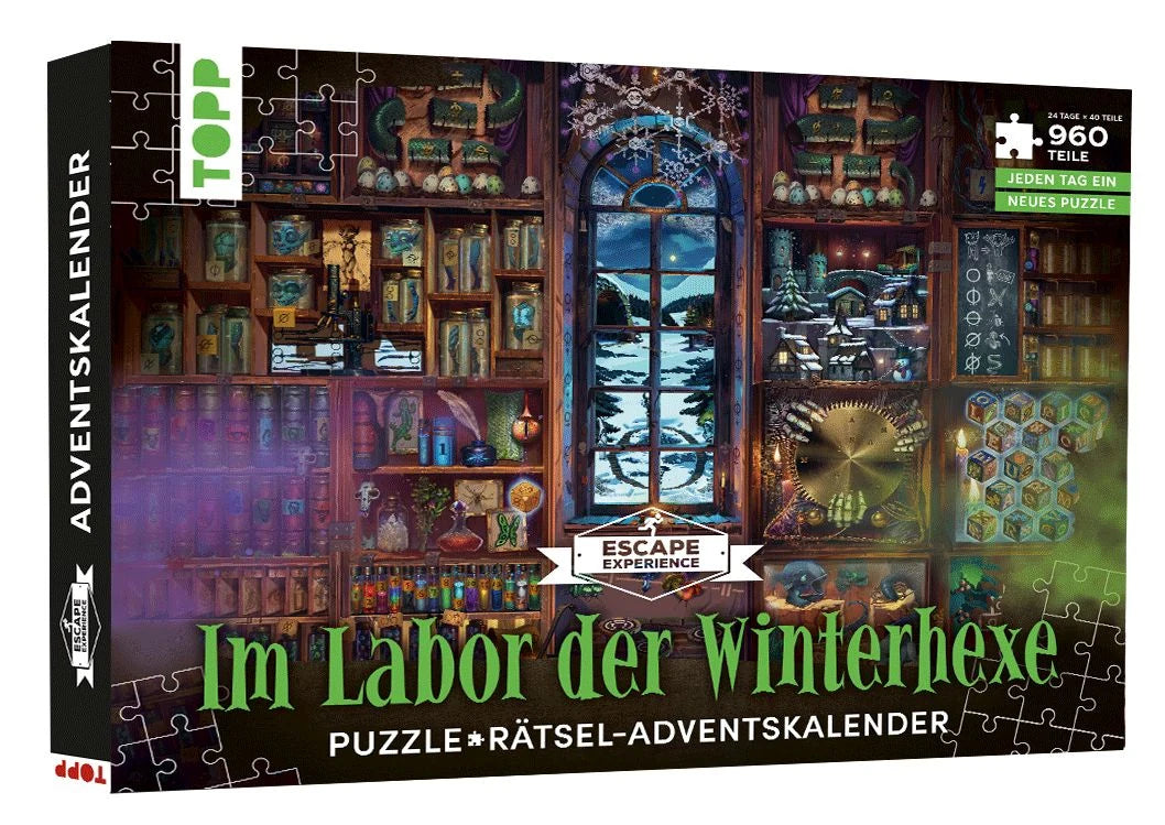 Adventskalender: Puzzle-Rätsel-Adventskalender: Im Labor der Winterhexe – 24 Puzzles mit insgesamt 960 Teilen